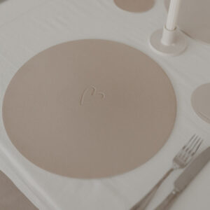 Wendbares Platzset Herz Creme